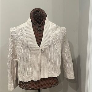 CAbi Cream Knit Cardigan Sweater